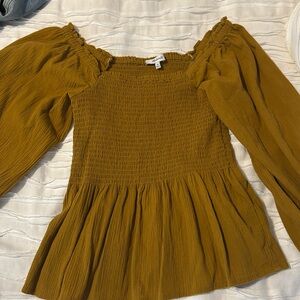 Madewell Lucie smocked peplum top